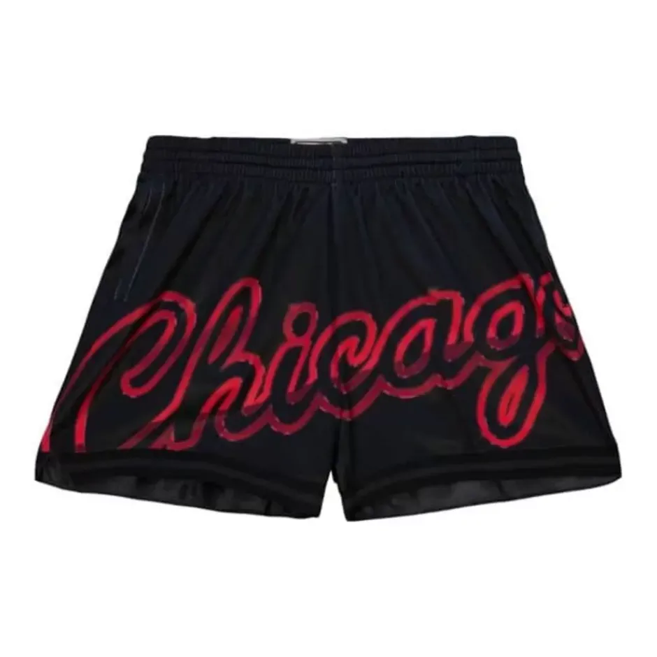 Woman Mitchell & Ness Shorts-Womens Big Face 4.0 Shorts Chicago Bulls