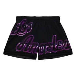 Woman Mitchell & Ness Shorts-Womens Big Face 4.0 Shorts Los Angeles Lakers