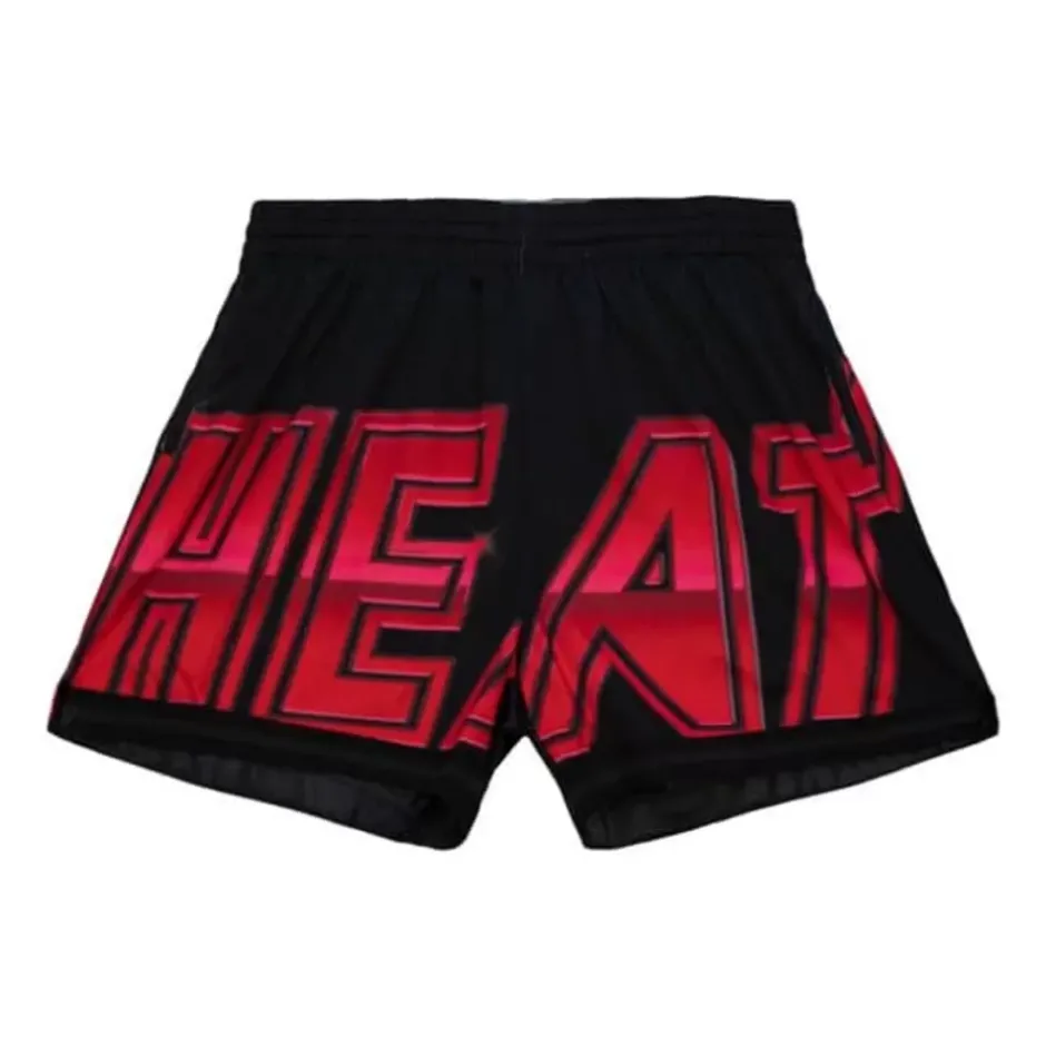 Woman Mitchell & Ness Shorts-Womens Big Face 4.0 Shorts Miami Heat