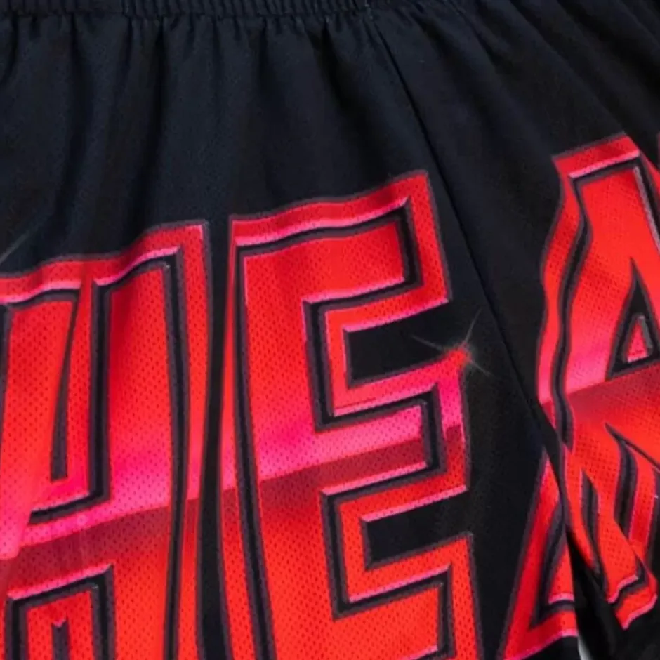 Woman Mitchell & Ness Shorts-Womens Big Face 4.0 Shorts Miami Heat
