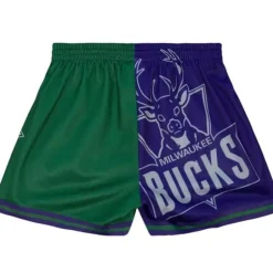 Woman Mitchell & Ness Shorts-Womens Big Face Shorts 5.0 Milwaukee Bucks