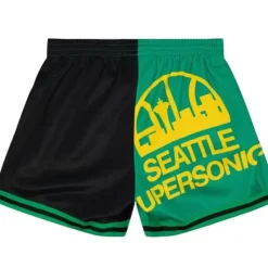 Woman Mitchell & Ness Shorts-Womens Big Face Shorts 5.0 Seattle Supersonics