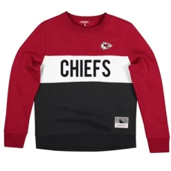 Woman Mitchell & Ness Hoodies & Sweatshirts-Women'S Color Block Crew 2.0 Kansas City Chiefs