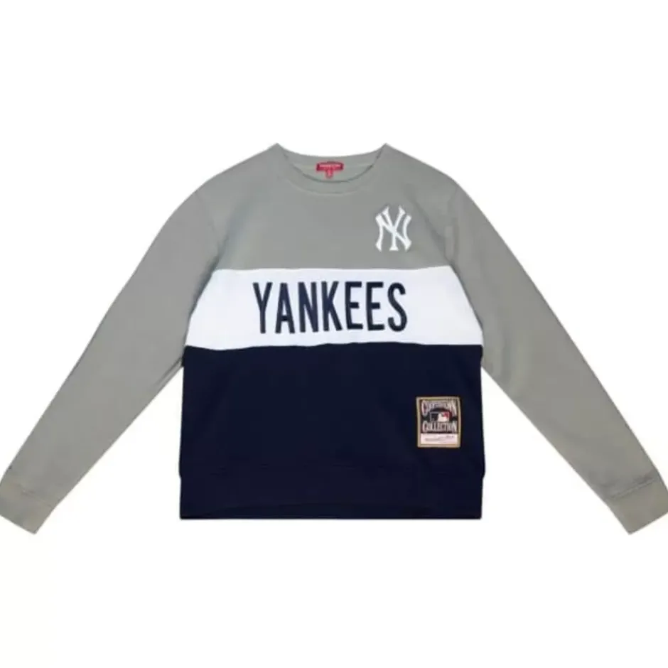 Woman Mitchell & Ness Hoodies & Sweatshirts-Women'S Color Block Crew 2.0 New York Yankees