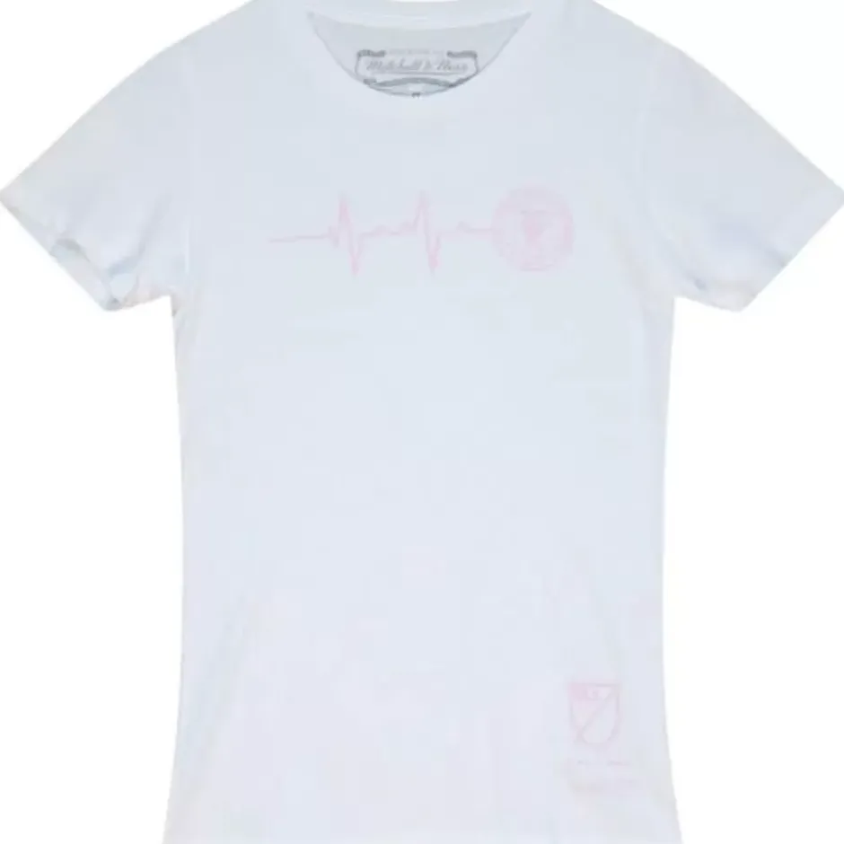 Woman Mitchell & Ness T-Shirts & Tops-Womens Heart Beat Tee Inter Miami Cf