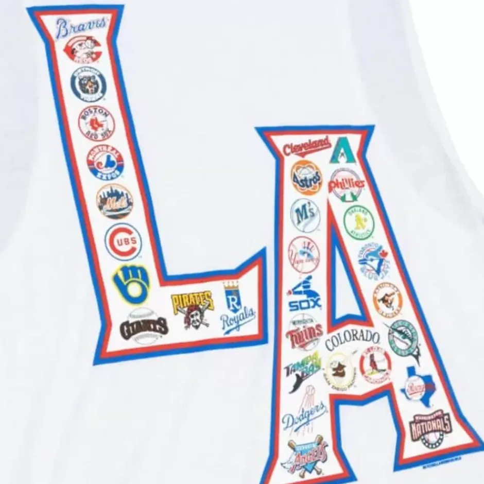Woman Mitchell & Ness T-Shirts & Tops-Womens La All Over Print Tee