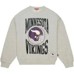 Woman Mitchell & Ness Hoodies & Sweatshirts-Women'S Logo Lightweight Crew 3.0 Minnesota Vikings