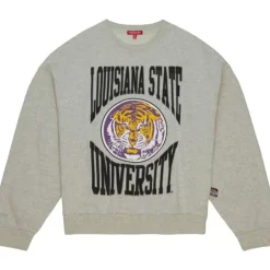 Woman Mitchell & Ness Hoodies & Sweatshirts-Women'S Logo Lightweight Crew 3.0 Louisiana State University