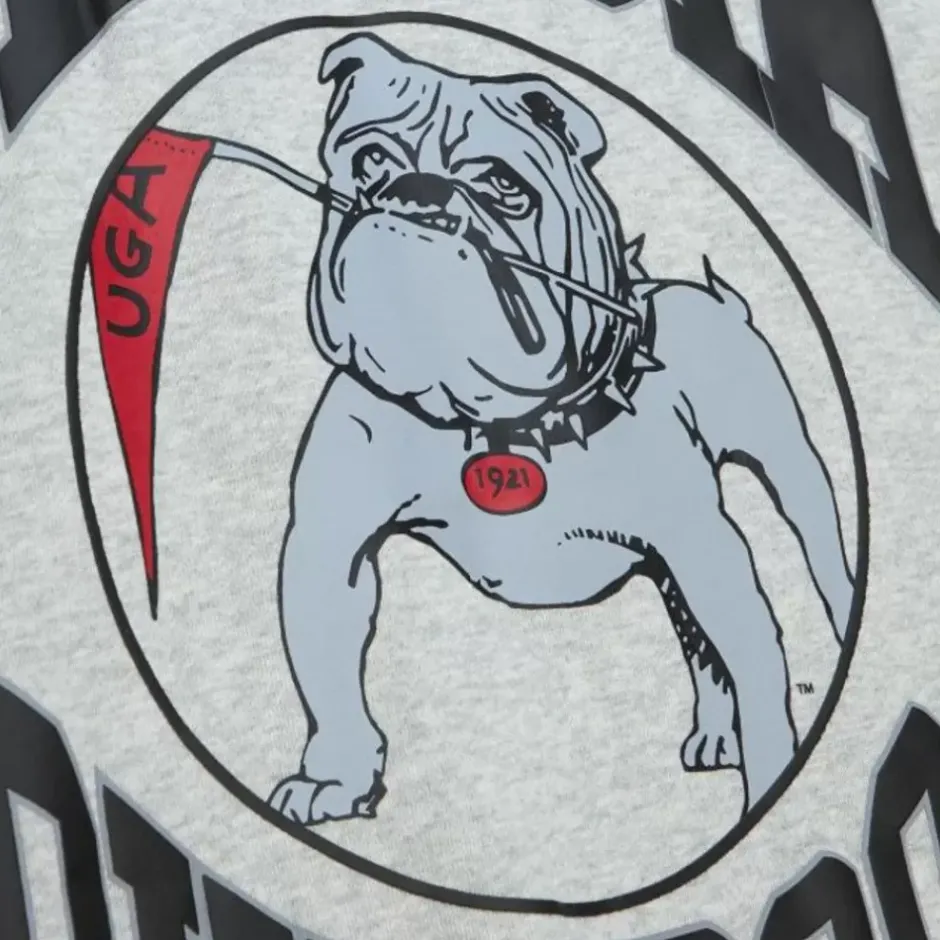 Men Mitchell & Ness Hoodies & Sweatshirts-Women'S Logo Lightweight Crew 3.0 University Of Georgia