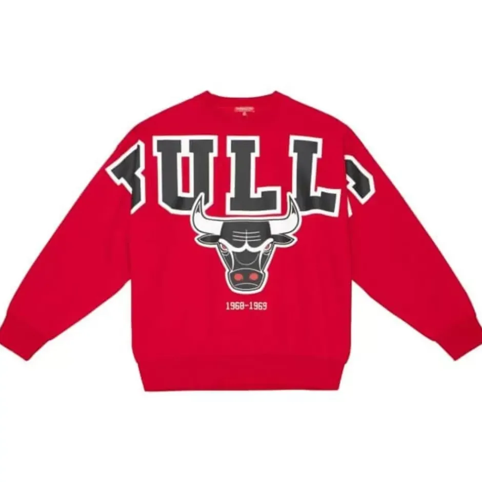 Men Mitchell & Ness Hoodies & Sweatshirts-Womens Logo Lightweight Fleece Chicago Bulls