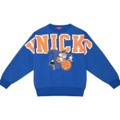 Men Mitchell & Ness Hoodies & Sweatshirts-Womens Logo Lightweight Fleece New York Knicks