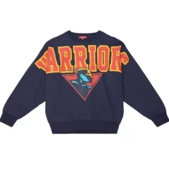 Men Mitchell & Ness Hoodies & Sweatshirts-Womens Logo Lightweight Fleece Golden State Warriors