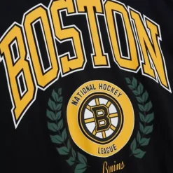 Woman Mitchell & Ness Hoodies & Sweatshirts-Womens Logo Lt Crew 2.0 Boston Bruins