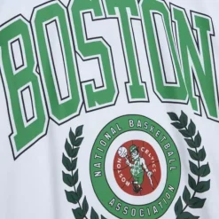 Woman Mitchell & Ness Hoodies & Sweatshirts-Womens Logo Lt Crew 2.0 Boston Celtics