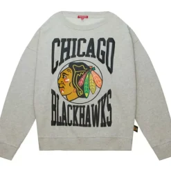 Woman Mitchell & Ness Hoodies & Sweatshirts-Women'S Logo Lt Crew 3.0 Chicago Blackhawks