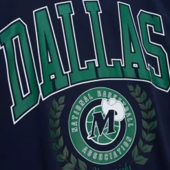 Woman Mitchell & Ness Hoodies & Sweatshirts-Womens Logo Lt Crew 2.0 Dallas Mavericks