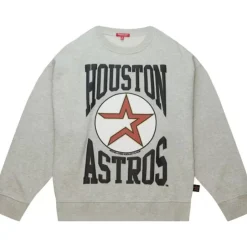 Woman Mitchell & Ness Hoodies & Sweatshirts-Women'S Logo Lt Crew 3.0 Houston Astros
