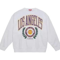 Woman Mitchell & Ness Hoodies & Sweatshirts-Womens Logo Lt Crew 2.0 Los Angeles Lakers