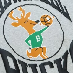 Woman Mitchell & Ness Hoodies & Sweatshirts-Women'S Logo Lt Crew 3.0 Milwaukee Bucks