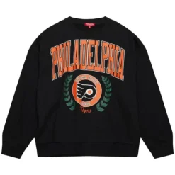Woman Mitchell & Ness Hoodies & Sweatshirts-Womens Logo Lt Crew 2.0 Philadelphia Flyers
