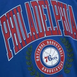 Woman Mitchell & Ness Hoodies & Sweatshirts-Womens Logo Lt Crew 2.0 Philadelphia 76Ers
