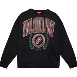 Woman Mitchell & Ness Hoodies & Sweatshirts-Womens Logo Lt Crew 2.0 Philadelphia Phillies