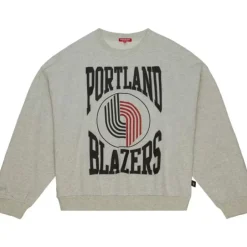 Woman Mitchell & Ness Hoodies & Sweatshirts-Women'S Logo Lt Crew 3.0 Portland Trail Blazers