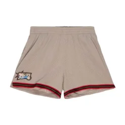 Woman Mitchell & Ness Shorts-Womens Mushroom Shorts Philadelphia 76Ers