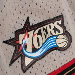 Woman Mitchell & Ness Shorts-Womens Mushroom Shorts Philadelphia 76Ers