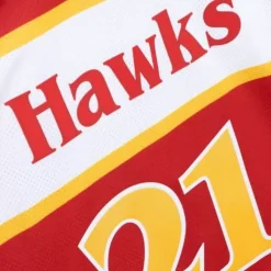 Woman Mitchell & Ness T-Shirts & Tops-Womens N&N Crop Tank Atlanta Hawks 1986 Dominique Wilkins