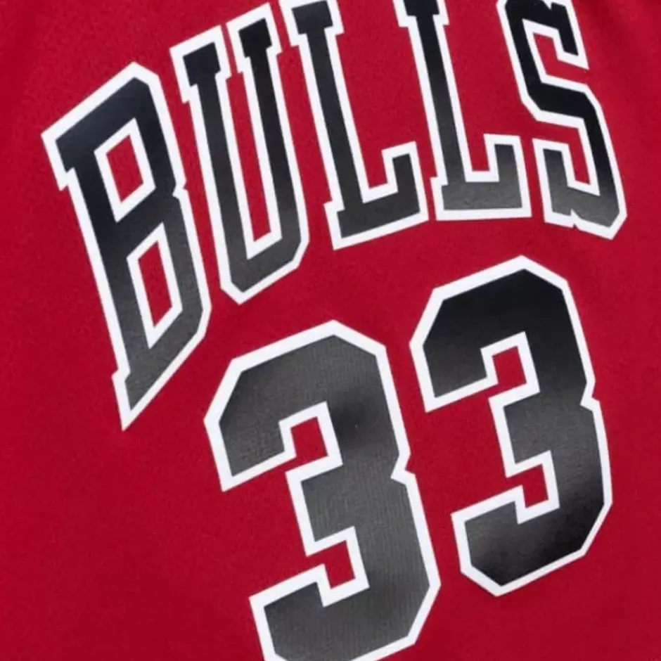 Woman Mitchell & Ness T-Shirts & Tops-Womens N&N Crop Tank Chicago Bulls 1997 Scottie Pippen