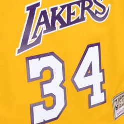 Woman Mitchell & Ness T-Shirts & Tops-Womens N&N Crop Tank Los Angeles Lakers 1999 Shaquille O'Neal