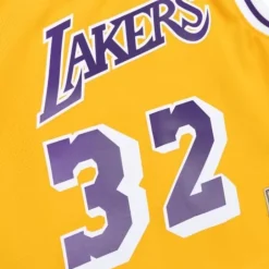 Woman Mitchell & Ness T-Shirts & Tops-Womens N&N Crop Tank Los Angeles Lakers 1984 Magic Johnson