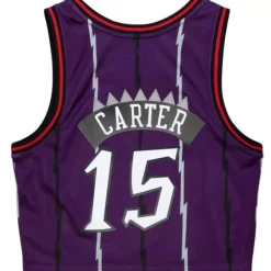 Woman Mitchell & Ness T-Shirts & Tops-Womens N&N Crop Tank Toronto Raptors 1998 Vince Carter