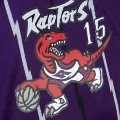 Woman Mitchell & Ness T-Shirts & Tops-Womens N&N Crop Tank Toronto Raptors 1998 Vince Carter
