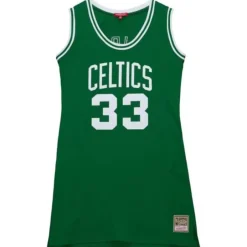 Woman Mitchell & Ness T-Shirts & Tops-Womens N&N Jersey Dress Boston Celtics 1985 Larry Bird