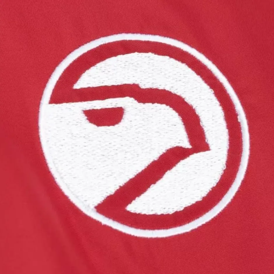 Men Mitchell & Ness Jackets & Outerwear-Womens Puffer Jacket Atlanta Hawks