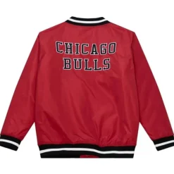 Men Mitchell & Ness Jackets & Outerwear-Womens Puffer Jacket Chicago Bulls