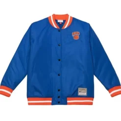 Men Mitchell & Ness Jackets & Outerwear-Womens Puffer Jacket New York Knicks