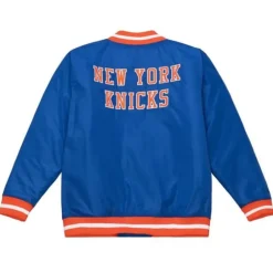 Men Mitchell & Ness Jackets & Outerwear-Womens Puffer Jacket New York Knicks