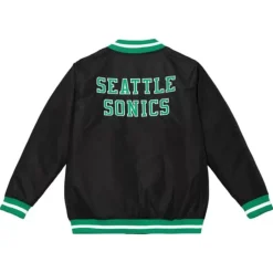 Men Mitchell & Ness Jackets & Outerwear-Womens Puffer Jacket Seattle Supersonics