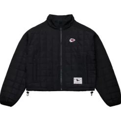 Woman Mitchell & Ness Jackets & Outerwear-Womens Quilted Puffer Jacket Kansas City Chiefs