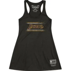 Woman Mitchell & Ness T-Shirts & Tops-Women'S Racerback Tank Dress Los Angeles Lakers