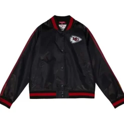 Woman Mitchell & Ness Jackets & Outerwear-Women'S Raglan Satin Jacket Kansas City Chiefs