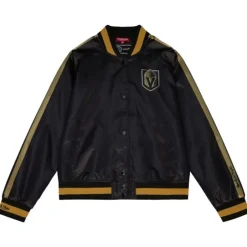 Woman Mitchell & Ness Jackets & Outerwear-Women'S Raglan Satin Jacket Vegas Golden Knights