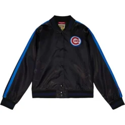 Woman Mitchell & Ness Jackets & Outerwear-Women'S Raglan Satin Jacket Chicago Cubs