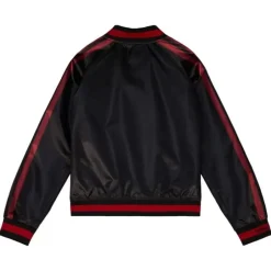 Woman Mitchell & Ness Jackets & Outerwear-Women'S Raglan Satin Jacket Chicago Blackhawks