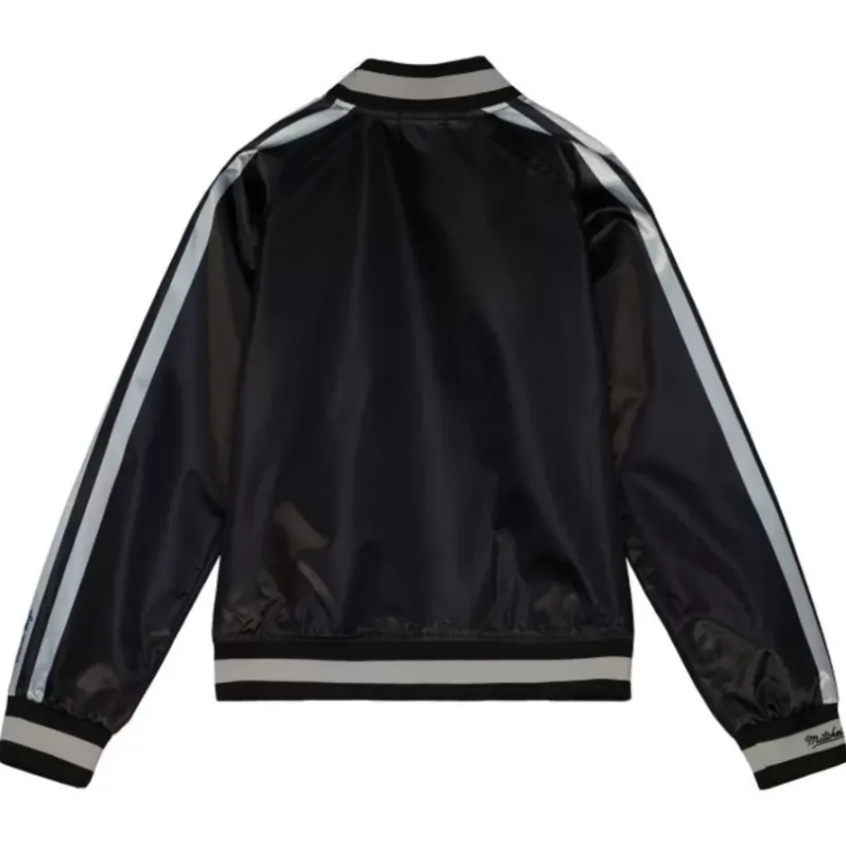 Woman Mitchell & Ness Jackets & Outerwear-Women'S Raglan Satin Jacket Oakland Raiders