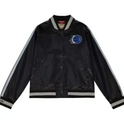 Woman Mitchell & Ness Jackets & Outerwear-Women'S Raglan Satin Jacket Orlando Magic