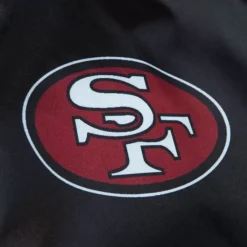 Woman Mitchell & Ness Jackets & Outerwear-Women'S Raglan Satin Jacket San Francisco 49Ers